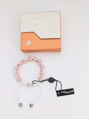 NWT Joseph Nogucci Beaded Charmballa Macrame Adjustable Bracelet